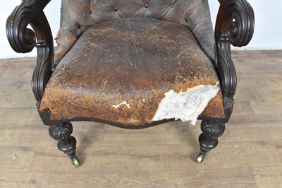 Lot 1310 - George IV library chair