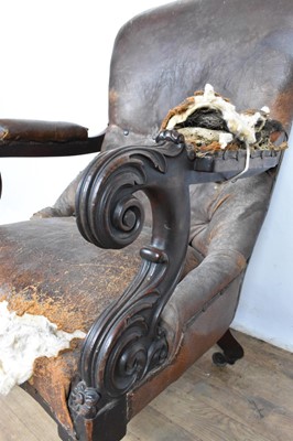 Lot 1310 - George IV library chair