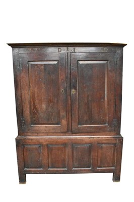 Lot 1324 - Mid 18th century Welsh oak cupboard