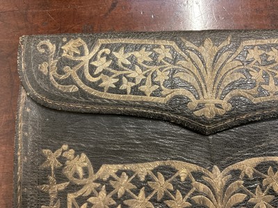 Lot 950 - Rare 18th century Turkish leather wallet