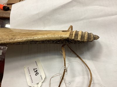 Lot 947 - Māori whale bone club (patu parāoa)