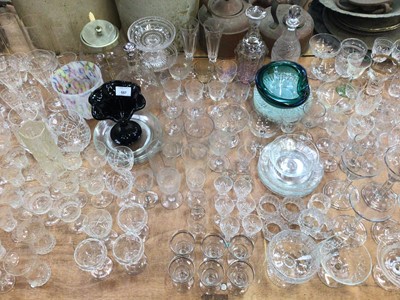 Lot 557 - Collection of various cut glass and other glassware to include Stuart crystal, Thomas Webb and others.