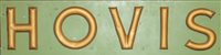 Lot 3470 - HOVIS sign - painted green with gold letters