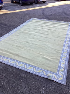 Lot 1374 - Large rug with blue patterned border, 470cm x 298cm