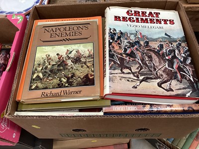 Lot 255 - Large collection of military reference books including guns, weapons and military history