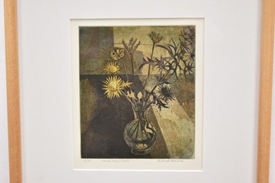 Lot 1156 - *Richard Bawden (b.1936) signed artists proof etching - 'Small Dried Plants', 18.5cm x 16cm, dedication verso from the artist and his wife, in glazed frame