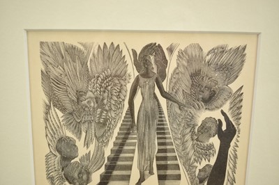 Lot 1154 - *Blair Hughes-Stanton (1902-1981) signed limited edition woodcut - The Bride, 8/12 dated '52, 21cm x 14cm, with two further prints