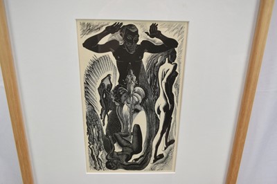 Lot 1154 - *Blair Hughes-Stanton (1902-1981) signed limited edition woodcut - The Bride, 8/12 dated '52, 21cm x 14cm, with two further prints