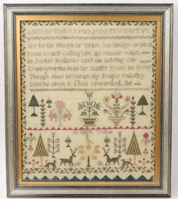 Lot 944 - George III sampler by M Trokes