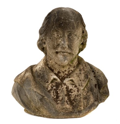 Lot 954 - Antique marble bust of Shakespeare