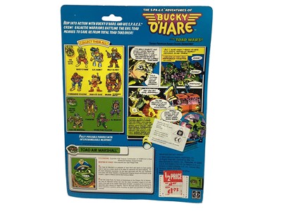 Lot 124 - Hasbro (c1990) The S.P.A.C.E. (Sentient Protoplasm Against Colonial Enchroachment) Adventures of Bucky O'Hare....The Toad Wars! Storm Toad Trooper, on punched card with bubblepack no.7294 (3)