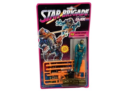 Lot 142 - Hasbro (c1993) Star Brigade GI Joe High Tech Astronaut Fighter Astro Viper 3 1/2" action figure with accessories, on punched card with bubblepack No.81105 (1)