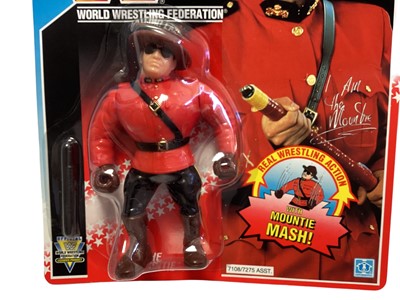 Lot 131 - Hasbro (c1992) Official WWF (World Wrestling Federation) The Mountie 4 1/2" action figure, on card with bubblepack No.7108 (1)