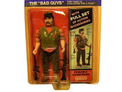 Lot 81 - Galoob (c1983) the "A "Team Bad Guys Cobra 6" action figure with accessories, on card with bubblepack No.8519 (1)