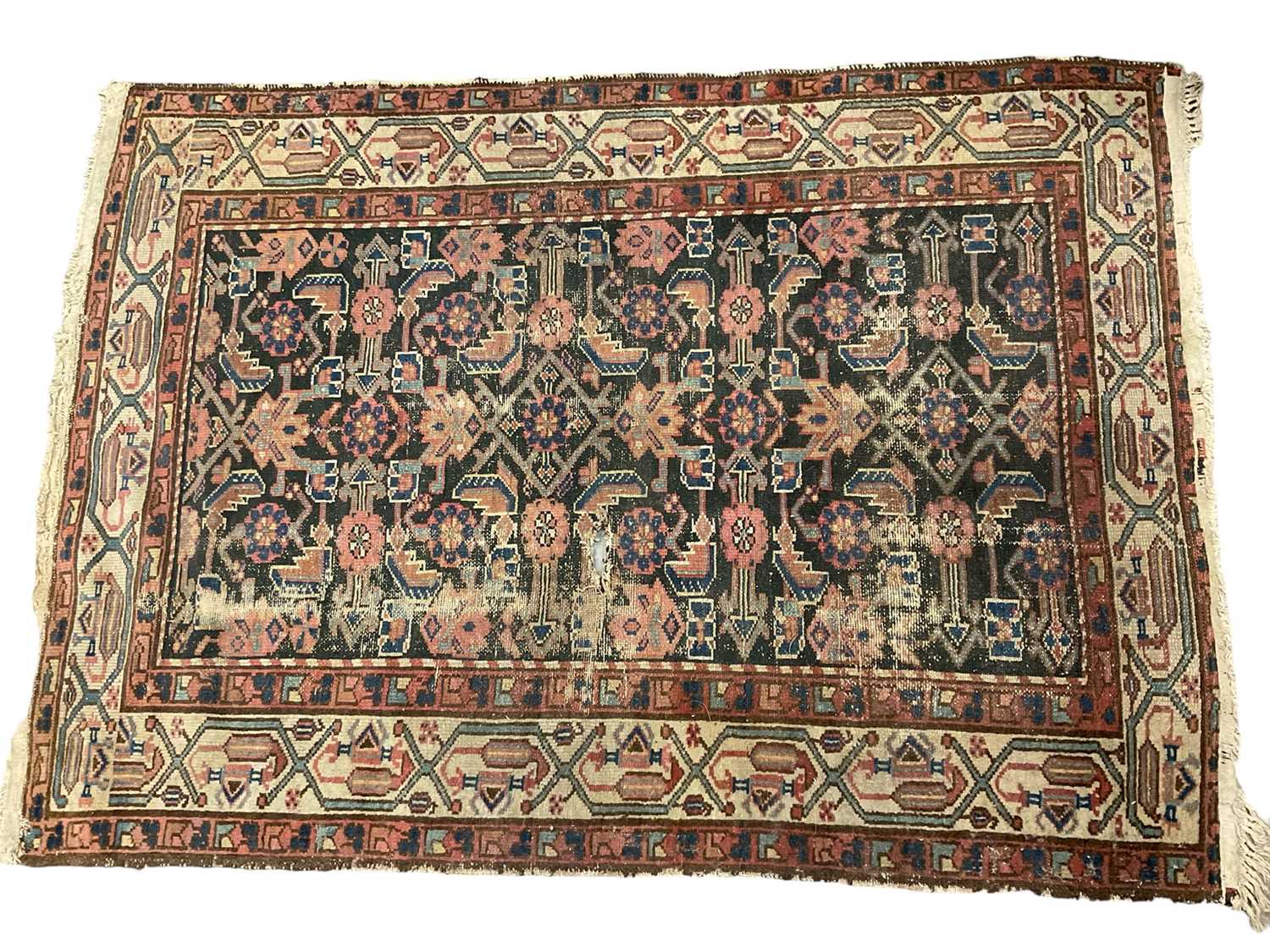 Lot 1539 - Antique Persian rug and three others