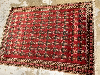 Lot 1539 - Antique Persian rug and three others