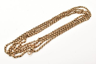 Lot 493 - Victorian 9ct gold guard chain