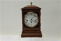 Lot 3530 - Contemporary bracket Clocksck with German...