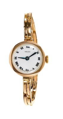Lot 733 - 1920s ladies Rolex 9ct gold wristwatch