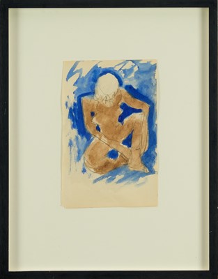 Lot 1108 - *Josef Herman (1911-2000) pencil and watercolour - Nude III, 19.5cm x 12.5cm, in glazed frame. Provenance: Flowers Gallery, London