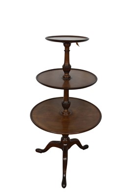 Lot 1319 - George III mahogany dumb waiter