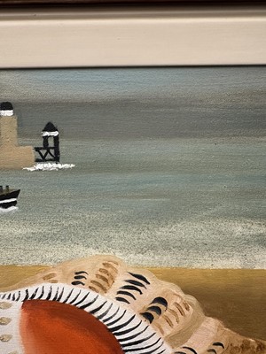 Lot 1033 - *Mary Fedden (1915-2012) oil on canvas - Whitby Harbour, signed and dated '03, 29cm x 39cm, titled and signed to artist's label verso, framed. Provenance: Neptune Fine Art, Derbyshire