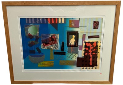 Lot 289 - Dale Devereux Barker, limited edition print - Picabia/Suburbia, 4/10, dated '95, 49cm x 69cm, in glazed frame