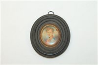 Lot 3537 - Early 19th century miniature head and...