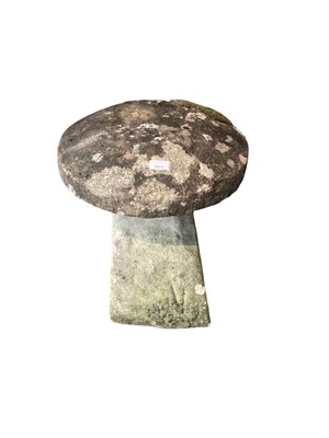 Lot 1371 - Antique staddle stone, approximately 59cm high