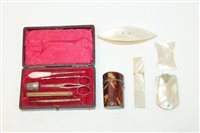 Lot 3538 - Selection of 19th century sewing items -...