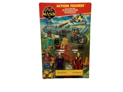 Lot 174 - Kenner Parker (1986) Original M.A.S.K. Series 2 3/4" twin pack action figures, Boris Bushkin & Nevada Rushmore, Brad Turner & Ali Bombay, Hondo Maclean & Vanessa Warfield, Matt Trakker & Julio Lope...