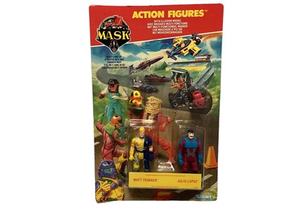 Lot 174 - Kenner Parker (1986) Original M.A.S.K. Series 2 3/4" twin pack action figures, Boris Bushkin & Nevada Rushmore, Brad Turner & Ali Bombay, Hondo Maclean & Vanessa Warfield, Matt Trakker & Julio Lope...