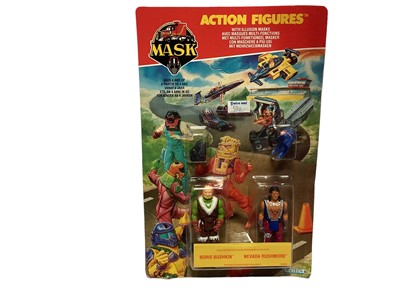 Lot 174 - Kenner Parker (1986) Original M.A.S.K. Series 2 3/4" twin pack action figures, Boris Bushkin & Nevada Rushmore, Brad Turner & Ali Bombay, Hondo Maclean & Vanessa Warfield, Matt Trakker & Julio Lope...