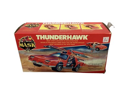 Lot 168 - Kenner Parker (1985) M.A.S.K. Original Series 1 Vehicle Thunderhawk M.A.S.K. Sports Car/Jet Fighter with action figure, boxed (no internal packaging) (1)