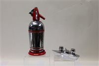 Lot 3540 - 1970s 'Sparklets' chrome and red soda syphon...