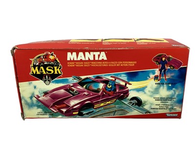 Lot 176 - Kenner Parker (1987) M.A.S.K. Original Series 3 Vehicle Manta VENOM Nissan 300ZXSports Car/Assault Plane with action figure, in opened box, plus VENOM Vampire Touring Cycle/Turbo Jet with action fi...