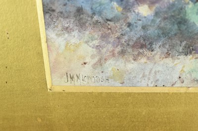 Lot 1063 - John Macintosh Macintosh (1847-1913) three watercolours - Bucklebury Common, 25cm x 37cm, Rural Farmstead, 25cm x 44cm and 'In the Lambourn Valley', 24cm x 29cm, each signed or monogrammed, in glaz...