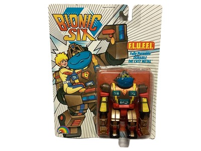 Lot 184 - LJN (1986)  Bionic Six Bennett Family F.L.U.F.F.I. diecast 4 1/2" action figure, on card with bubblepack (slight dent to bottom) (1)