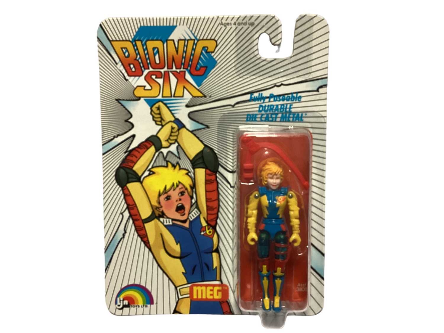 Lot 186 - LJN (1986)  Bionic Six Bennett Family Meg diecast 3 3/4" action figure, on card with bubblepack (1)