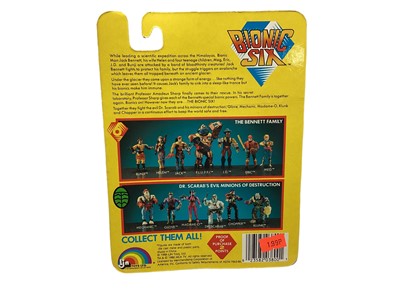 Lot 190 - LJN (1986) Bionic Six Bennett Family Brunji diecast 3 3/4" action figure, on card with bubblepack (1)