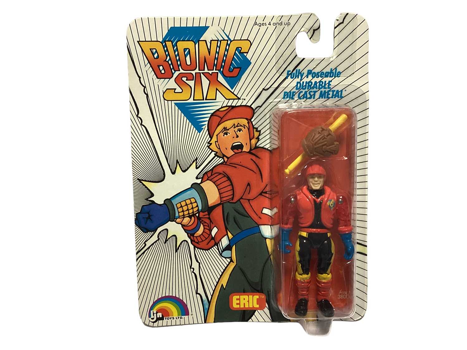 Lot 183 - LJN (1986)  Bionic Six Bennett Family Eric diecast 3 3/4" action figure, on card with bubblepack (1)