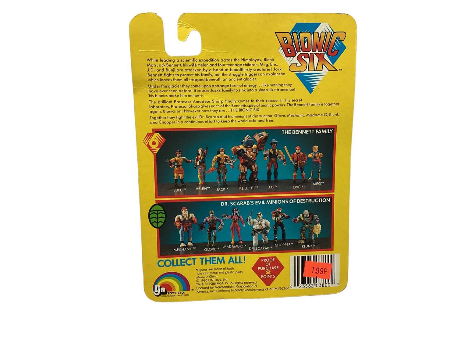 Bionic Family Lot 183 - LJN (1986) Bionic Six Bennett Family Eric