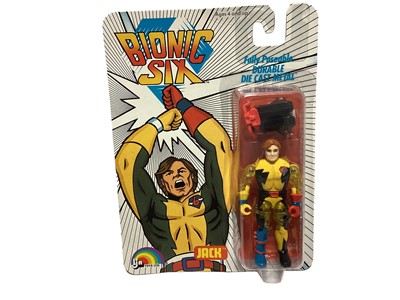 Lot 185 - LJN (1986)  Bionic Six Bennett Family Jack diecast 3 3/4" action figure, on card with bubblepack (1)