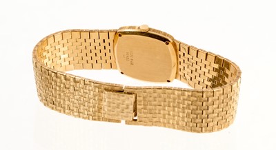 Lot 713 - Ladies Piaget 18ct gold wristwatch on mesh bracelet