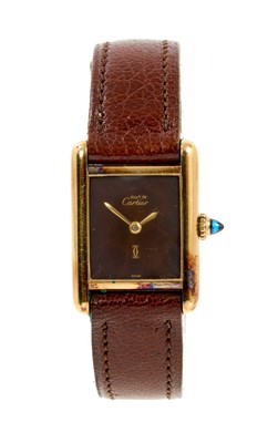Lot 714 - Cartier Must de Cartier tank wristwatch