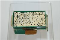 Lot 3643 - Full box of one hundred antique bone dice