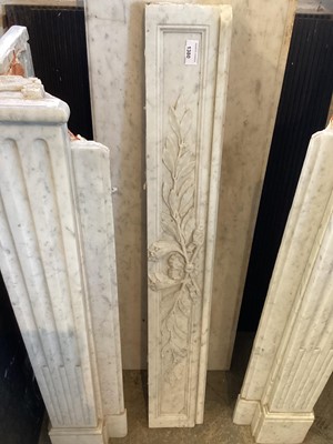 Lot 1380 - Continental carved white marble fire surround