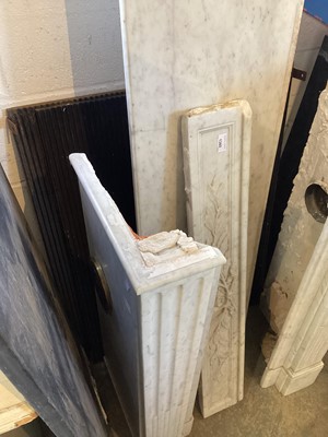 Lot 1380 - Continental carved white marble fire surround