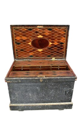 Lot 1381 - Large 19th century carpenter’s chest