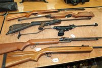 Lot 3824 - A group of six vintage air rifles - including...